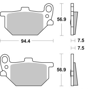 Plaquettes de frein BREMBO route carbone céramique – 07YA0413