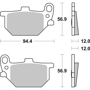 Plaquettes de frein BREMBO route carbone céramique – 07YA0713