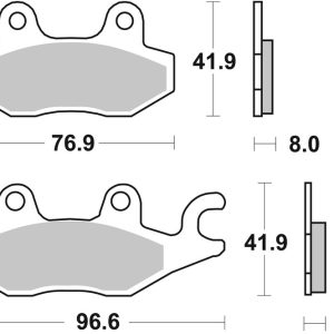 Plaquettes de frein BREMBO route métal fritté – 07YA22SA