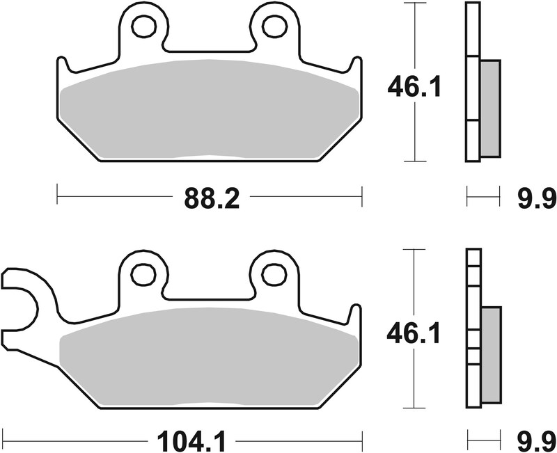 Plaquettes de frein BREMBO route métal fritté - 07YA25SA