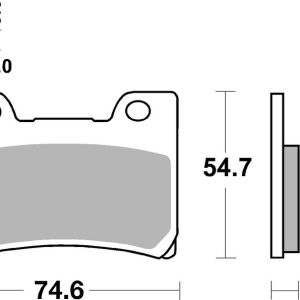 Plaquettes de frein BREMBO route carbone céramique – 07YA2609