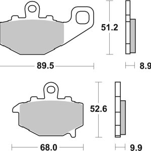 Plaquettes de frein BREMBO route carbone céramique – 07KA1617
