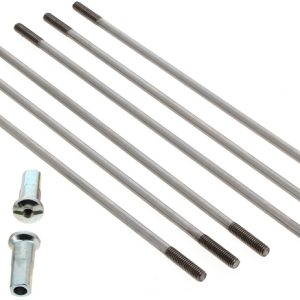 Jeu de rayons RFX 18&Prime; argent/têtes de rayons argent 32 pièces