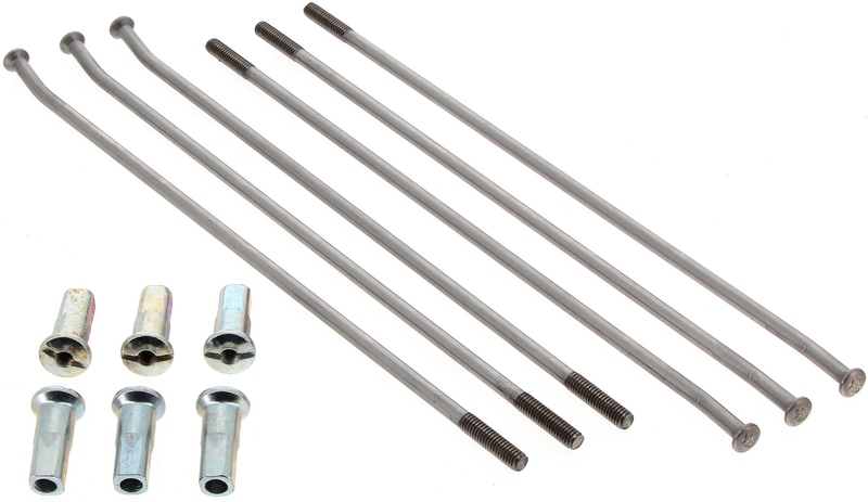 Jeu de rayons RFX 18&Prime; argent/têtes de rayons argent 32 pièces