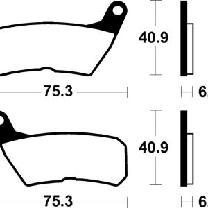Plaquettes de frein TECNIUM route organique – MA428