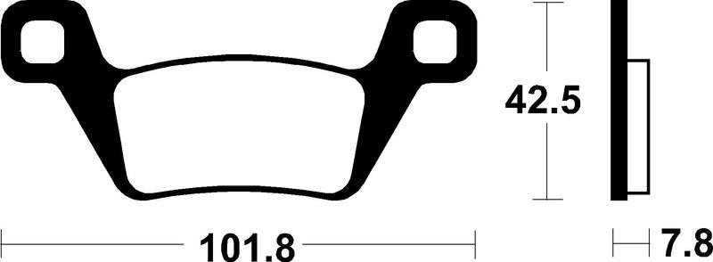 Plaquettes de frein TECNIUM Racing MX/Quad métal fritté – MOR445