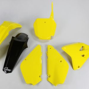 Kit plastique UFO couleur origine (2016) jaune/noir restylé Suzuki RM85