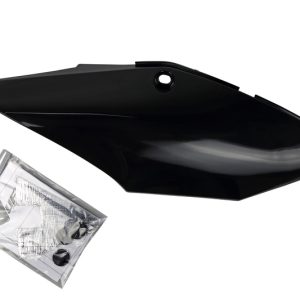 Plaques latérales mono-silencieux UFO noir Honda