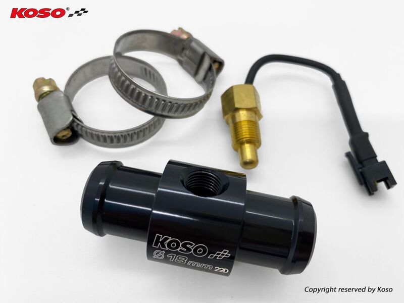 Adaptateur de sonde de température d'eau Koso pour durite Ø18mm