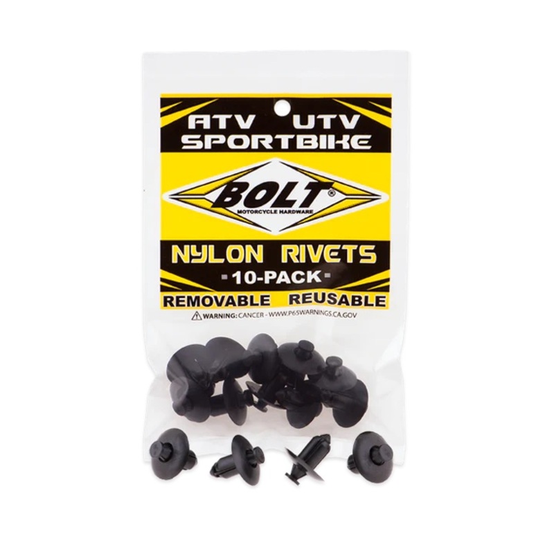 Rivets plastique M8 XL BOLT – 10 pièces