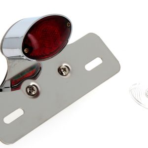 Feu arrière avec support de plaque V PARTS chrome ogive universel