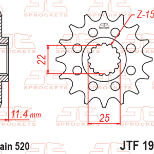 Pignon JT SPROCKETS acier anti-bruit – 520