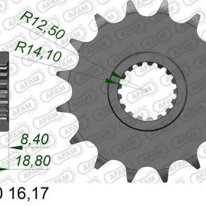 Pignon AFAM acier standard – 525