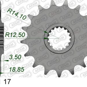 Pignon AFAM acier standard – 525