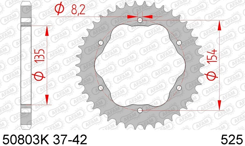 Couronne AFAM Acier Standard - 525 - Nécessite un porte couronne AFAM