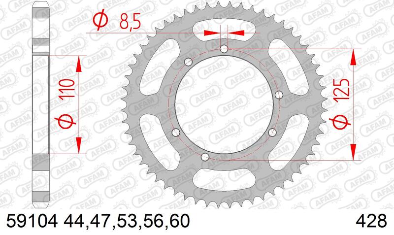 Couronne AFAM acier standard - 428