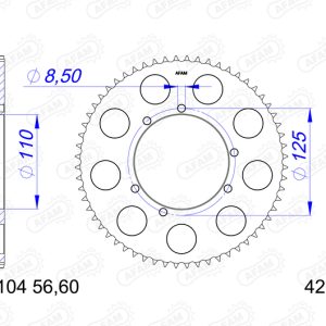 Couronne AFAM alu standard – 428
