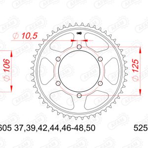 Couronne AFAM acier standard – 525