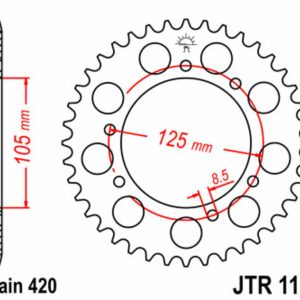 Couronne JT SPROCKETS Acier Standard – 420