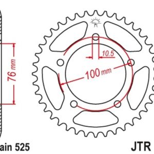 Couronne JT SPROCKETS Acier Standard – 525