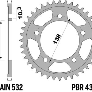Couronne PBR acier standard – 530