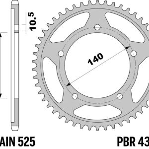 Couronne PBR acier standard – 525