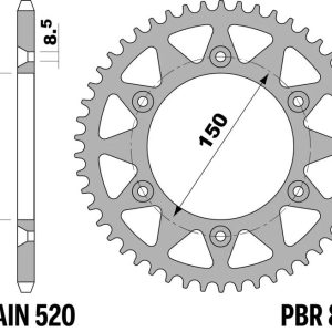 Couronne PBR alu standard – 520