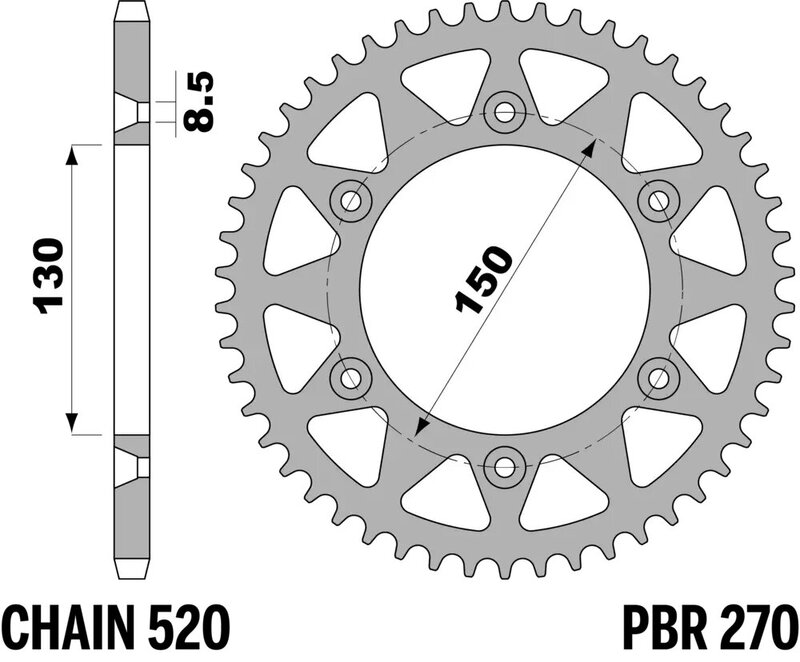 Couronne PBR acier standard - 520