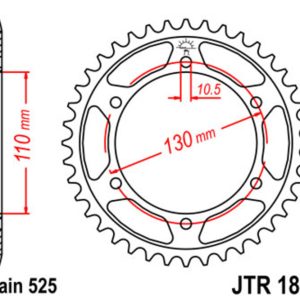 Couronne JT SPROCKETS Acier Standard – 525