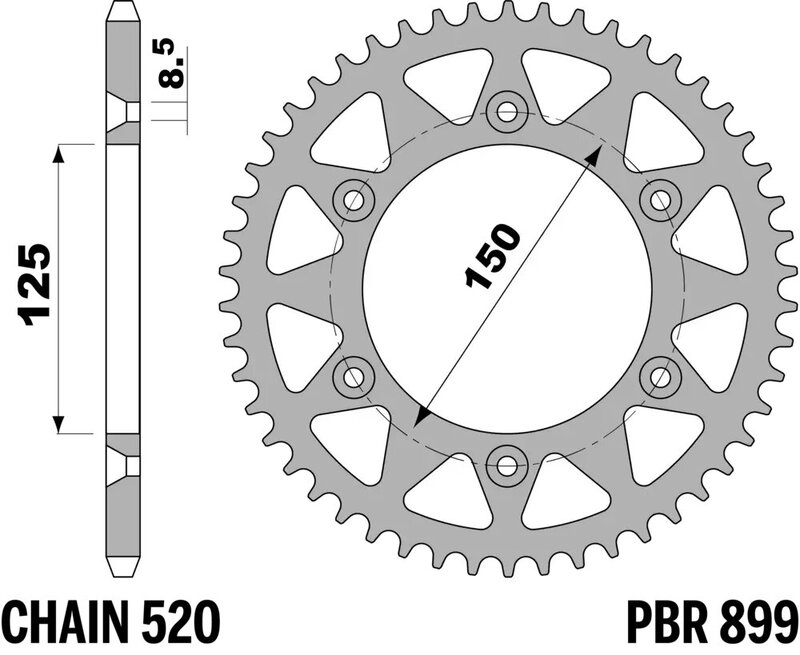 Couronne PBR acier standard - 520