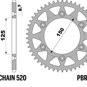 Couronne PBR acier standard – 520