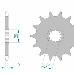 Pignon AFAM acier standard – 420