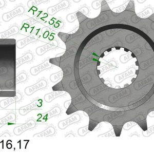 Pignon AFAM acier standard – 525