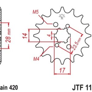 Pignon JT SPROCKETS acier standard – 420