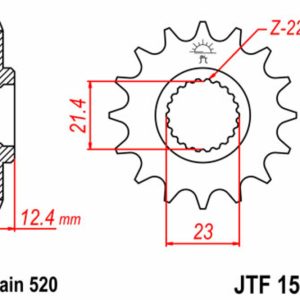 Pignon JT SPROCKETS acier standard – 520