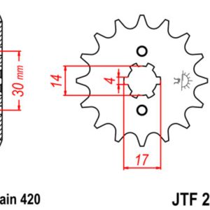 Pignon JT SPROCKETS acier standard – 420