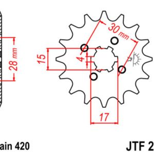 Pignon JT SPROCKETS acier standard – 420