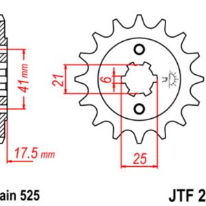 Pignon JT SPROCKETS acier standard – 525