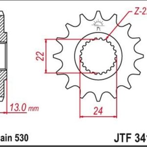 Pignon JT SPROCKETS acier standard – 530