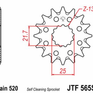Pignon JT SPROCKETS acier anti-boue – 520