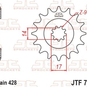 Pignon JT SPROCKETS acier standard – 428