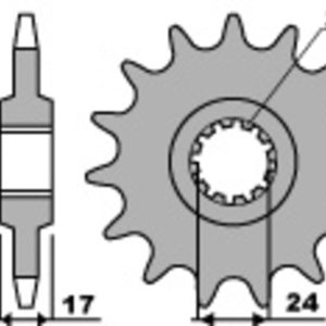 Pignon PBR acier anti-bruit – 525