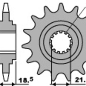 Pignon PBR acier anti-bruit – 520
