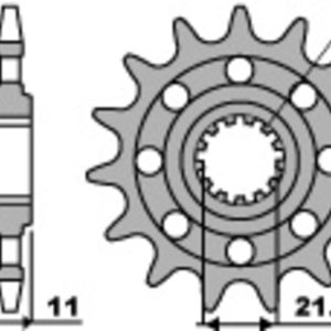 Pignon PBR acier anti-bruit – 520