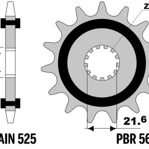 Pignon PBR acier anti-bruit – 525