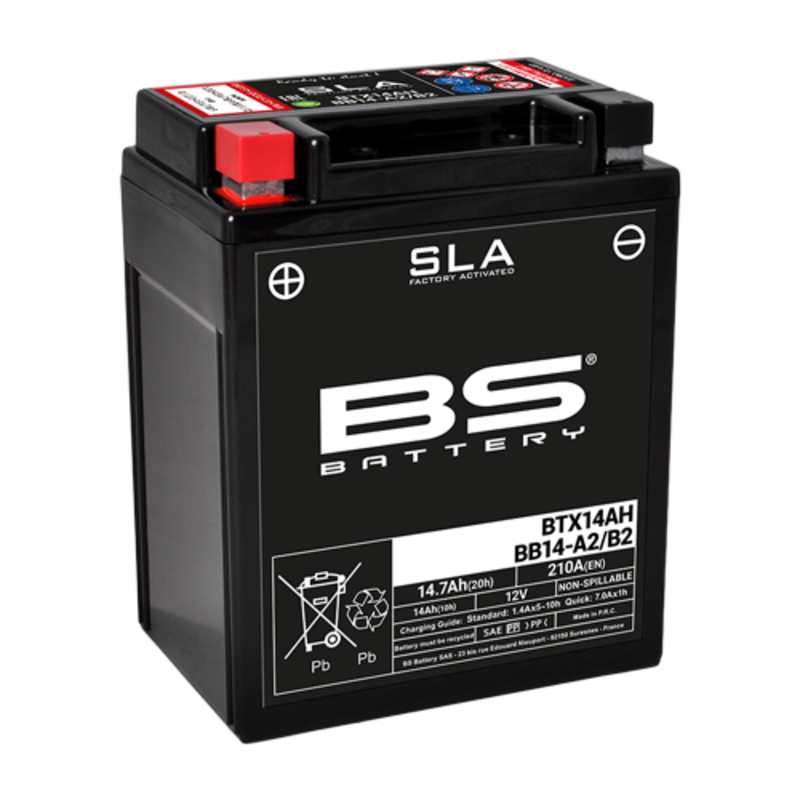 Batterie BS BATTERY SLA sans entretien activé usine – BTX14AH/BB14-A2/B2