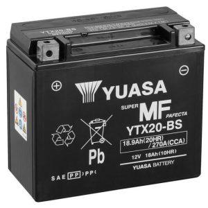 Batterie YUASA sans entretien avec pack acide – YTX20-BS