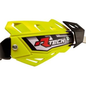 Protège-mains RACETECH FLX intégral jaune fluo avec renfort alu