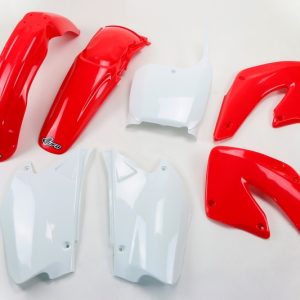 Kit plastique UFO couleur origine rouge/blanc Honda CR125R/250R