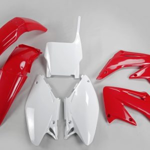 Kit plastique UFO couleur origine rouge/blanc Honda CR125R/250R